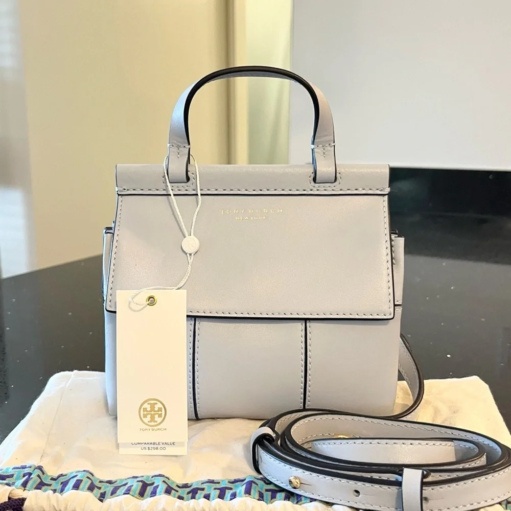 Tory Burch Block-T Mini Satchel - Picture 1 of 10
